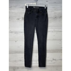 Old Navy Sweetheart Skinny Jeans Womens 0 Black Stretch Denim Mid Rise Blackjack